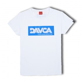 DAVCA T-shirt damski white blue logo