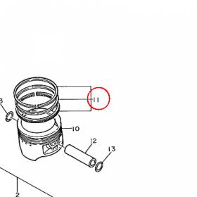 YAMAHA - pierscienie tlokowe nr: 34L116104000