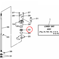 YAMAHA - wirnik pompy wod nr: 68T443520000