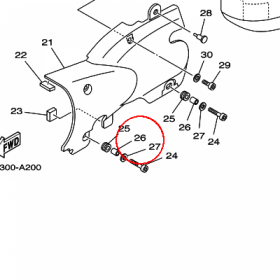 YAMAHA - tulejka nr: 903870600V00