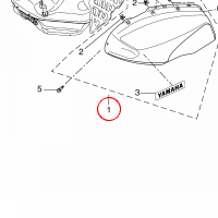 YAMAHA - TANK SIDE COVER ASSY 1 nr: B34YF4160000