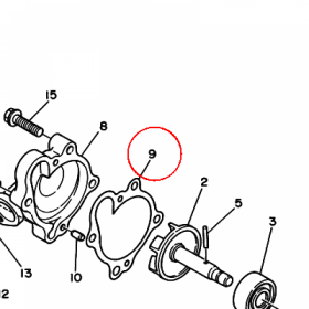 YAMAHA - USZCZELKA nr: 2VM124281000