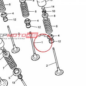 YAMAHA - zawor dolot. nr: 5VY121110000