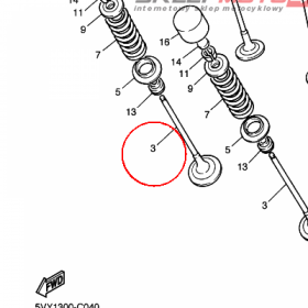 YAMAHA - ZAWOR WYDECH. nr: 5VY121210000