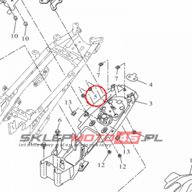 YAMAHA - TULEJA DYSTANS. nr: 905600832600