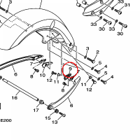 YAMAHA - PODKLADKA GUMOWA nr: 1D7215410000