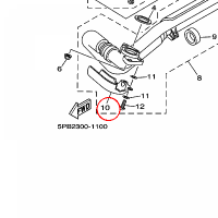 YAMAHA - COVER, EXHAUST nr: 5EL146240000