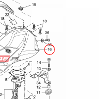 YAMAHA - COVER TANK SIDE 1    VYR1 nr: 5D7F412901P3