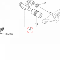 YAMAHA - pedal zm. biegow nr: 1TP181100000
