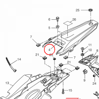 YAMAHA - blotnik nr: 22B-F1611-11-00 > 22BF16111100