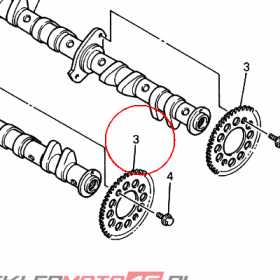 YAMAHA - ZEBATKA LANC. ROZRZ. nr: 1WG121760000