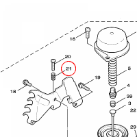 YAMAHA - SPRING, ADJUST SCREW nr: 5JG145310000