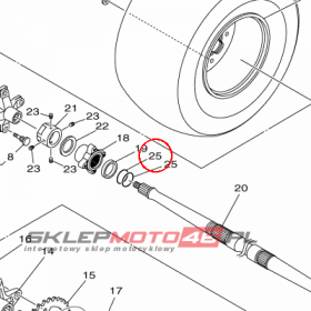 YAMAHA - uszczelniacz nr: 932103700300