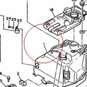 YAMAHA - ZBIORNIK PALIWA nr: 2GV241100033