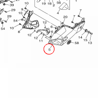 YAMAHA - OSLONA PLASTIK. nr: 1WS2137W0000