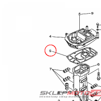 YAMAHA - GASKET, UPPER CASING nr: 6J845114A100