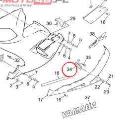 YAMAHA - BRACKET 16 nr: 5WXF833N0000