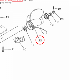 YAMAHA - SRUBA NAPEDOWA nr: 6E5459540000