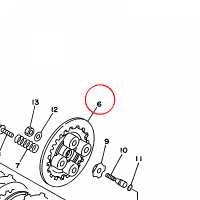 YAMAHA - DOCISK SPRZEGLA nr: 10V163510000