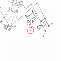 YAMAHA - PAD, STEERING 2 nr: F2XU143E1000