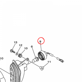 YAMAHA - OPRAWKA ZAROWKI nr: 5TG843400100