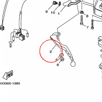 YAMAHA - dzwignia sprzegla nr: 2GV839120000