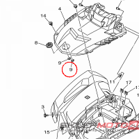 YAMAHA - nakretka nr: 901830607100