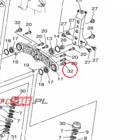 YAMAHA - BOLT, FLANGE nr: 958121203500