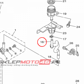 YAMAHA - PRZEWOD nr: 1TDF58950000