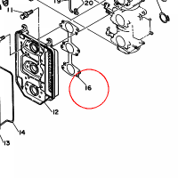 YAMAHA - GASKET nr: 6J814483A100