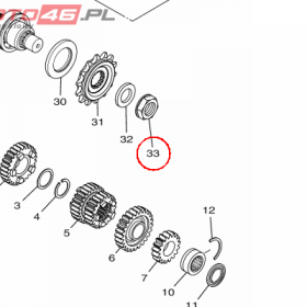 YAMAHA - nakretka nr: 901792001300