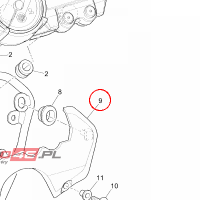 YAMAHA - wypelnienie owiewki nr: 11DF836K0000