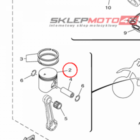 YAMAHA - tlok nr: 1P81163100B0