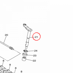 YAMAHA - PUSH LEVER COMP. nr: 5TJ163812000