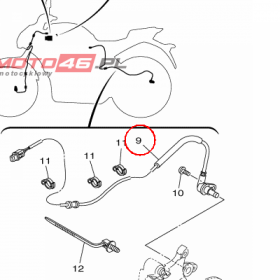 YAMAHA - WHEEL SENSOR ASSY, REAR nr: 1XB859800000