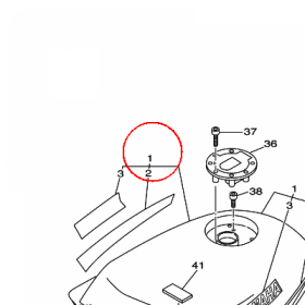 YAMAHA - ZBIORNIK PALIWA nr: 4TX241101005