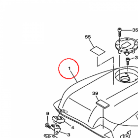 YAMAHA - ZBIORNIK PALIWA nr: 4TX241101002