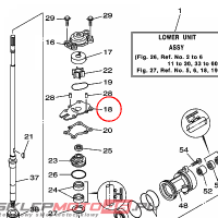 YAMAHA - PLYTKA POMPY WOD. nr: 66T443230000