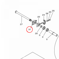 YAMAHA - COVER, REAR AXLE 2 nr: 1WS2538N0000