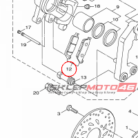 YAMAHA - klocki hamulcowe nr: 1DKW00460000