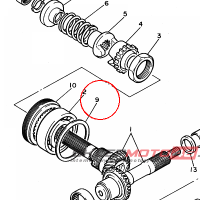 YAMAHA - SHIM, PINION nr: 4X7175310015