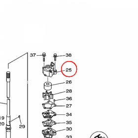 YAMAHA - OBUDOWA POMPY WOD. nr: 688443110100