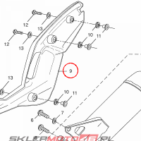 YAMAHA - PROTECTOR EXHAUST PIPE nr: 1PHE460B0000