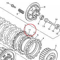 YAMAHA - tarcza sprzegla nr: 3JD163310000