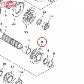 YAMAHA - KOLO ZEBATE nr: 20S171510000