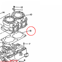 YAMAHA - uszczelka cylindra nr: 6M611351A200