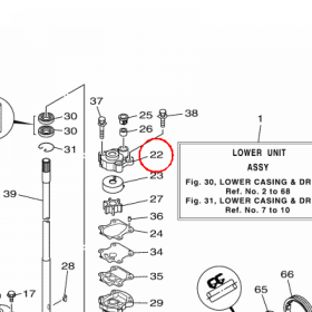 YAMAHA - OBUDOWA POMPY WOD. nr: 6CJ443110000