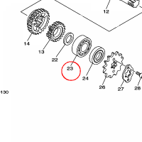 YAMAHA - lozysko nr: 93306204X800