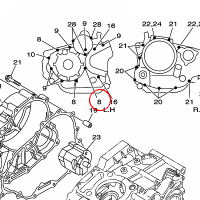 YAMAHA - uszczelka nr: 4D3154610000