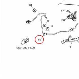 YAMAHA - WHEEL SENSOR ASSY, REAR nr: 2CR859800000